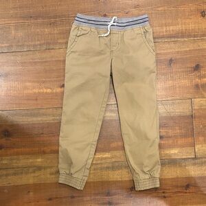 Cat & Jack Tan Joggers with Gray Waistband